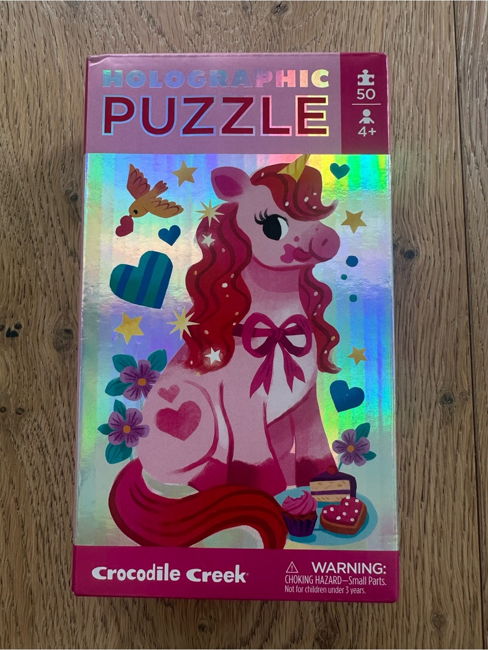 NEW Crocodile Creek Holographic Unicorn Puzzle - Pink